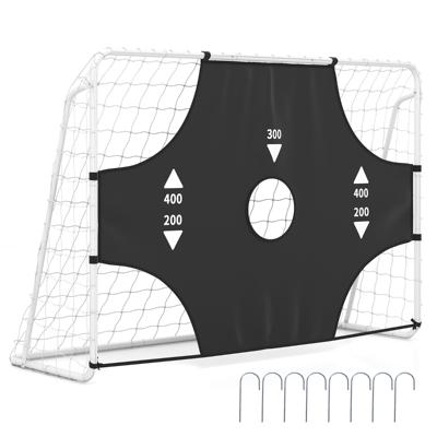 Voetbaldoel met Afneembare Doelwand Handbaldoel met 5 Schietgaten en Verankeringssysteem