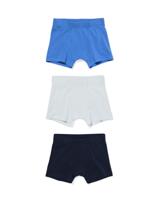 HEMA Kinderboxers Katoen - 3 Stuks Blauw (blauw)