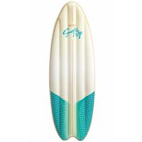 Opblaasbare surfplank - wit/groen - 178 cm - vinyl   - - thumbnail