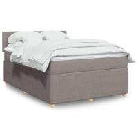 Boxspring met matras stof taupe 140x190 cm