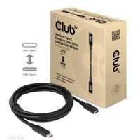 CLUB3D USB Gen1 Type-C Extensie kabel 5Gbps 60W(20V/3A) 4K60Hz M/F 1m/3.28ft - thumbnail