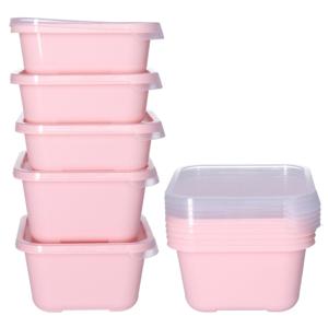 Vershoudbakjes nestbaar - 10 delig - BPA vrij - meal prep - diverse maten - Roze