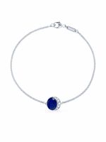 David Morris bracelet Fortuna en or blanc 18ct orné de diamants et lapis-lazuli - Argent