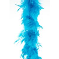 Carnaval verkleed veren Boa kleur turquoise 2 meter   -