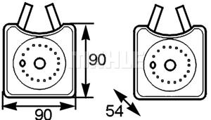 Oliekoeler, motorolie MAHLE, u.a. für VW, Audi, Seat, Skoda