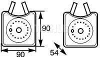 Oliekoeler, motorolie MAHLE, u.a. für VW, Audi, Seat, Skoda