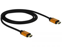 DeLOCK 85727 HDMI kabel 1 m HDMI Type A (Standaard) Zwart, Goud - thumbnail