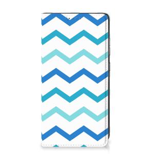 Samsung Galaxy A52 Hoesje met Magneet Zigzag Blauw