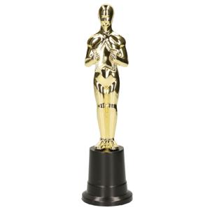 Filmster/Oscar award beeldje - goud - 22 cm - Hollywood thema film trofee