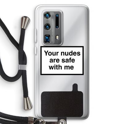 Safe with me: Huawei P40 Pro Plus Transparant Hoesje met koord