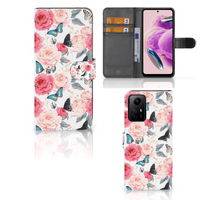 Xiaomi Redmi Note 12S Hoesje Butterfly Roses - thumbnail