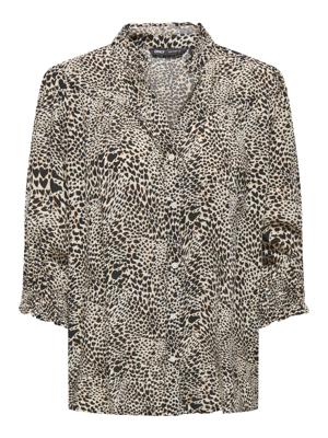 Only Onlraya 3/4 Shirt Wvn Noos Blouse Pumice Stone Alma Heart Leo