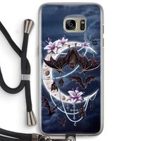Vleermuizen Maan: Samsung Galaxy S7 Edge Transparant Hoesje met koord