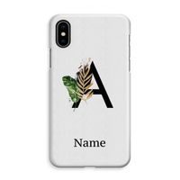 Charcoal Flora: iPhone XS Max Volledig Geprint Hoesje