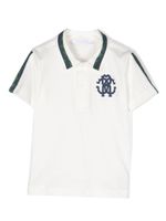 Roberto Cavalli Junior monogram-print polo shirt - Blanc