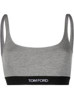 TOM FORD soutien-gorge à bande logo - Gris - thumbnail