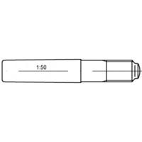 TOOLCRAFT TO-9985056 Conische pen 16 mm Staal 5 stuk(s)