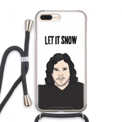 Let It Snow: iPhone 8 Plus Transparant Hoesje met koord