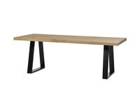 Tafel GEO eiken trapezium poot | 120cm x 90cm | White-Wash - thumbnail