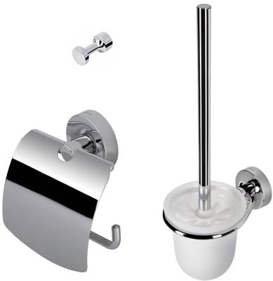 Geesa Luna toilet accessoireset 3-in1 Chroom