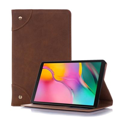 Retro boek stijl horizontale Flip lederen case voor Galaxy tab A 8 (2019) P200/P205 met houder & kaartsleuven & portemonnee (bruin)