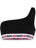 Diesel haut crop à design à une épaule - Noir