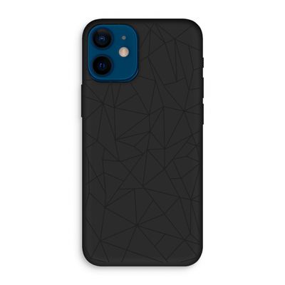 Geometrische lijnen zwart: iPhone 12 mini Biologisch afbreekbaar hoesje