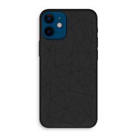 Geometrische lijnen zwart: iPhone 12 mini Biologisch afbreekbaar hoesje