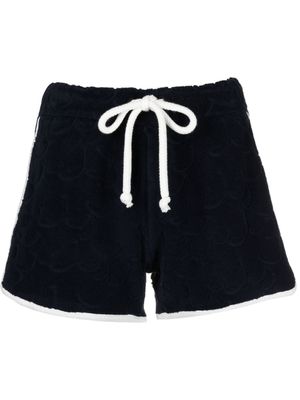 Jacob Cohën short en coton à logo embossé - Bleu