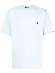 A BATHING APE® t-shirt en coton à patch logo - Bleu