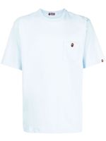 A BATHING APE® t-shirt en coton à patch logo - Bleu