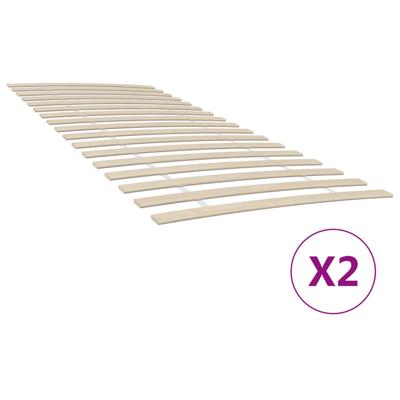 Lattenbodems 2 st met 34 latten 90x200 cm