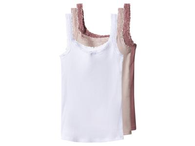 esmara Set van 3 dames tops (roze/oud roze/wit, XL (48/50))