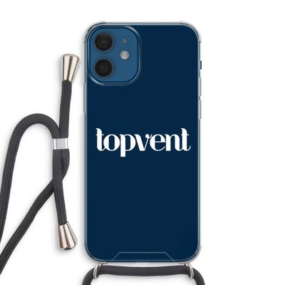 Topvent Navy: iPhone 12 Transparant Hoesje met koord