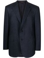 Canali blazer en laine à simple boutonnage - Bleu - thumbnail