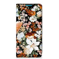 Smart Cover voor Samsung Galaxy A73 Dark Flowers - thumbnail