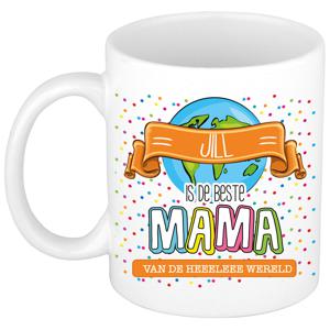 Naam mok mama Jill - wit - de beste - keramiek - 300 ml - Moederdag/verjaardag