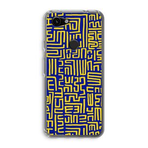 Majorelle Blue Print: Google Pixel 3a Transparant Hoesje