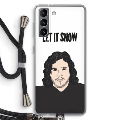 Let It Snow: Samsung Galaxy S21 Transparant Hoesje met koord