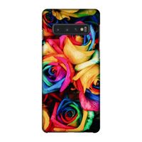 Neon bloemen: Samsung Galaxy S10 4G Volledig Geprint Hoesje