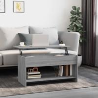 Salontafel 102x50x52,5 cm bewerkt hout grijs sonoma eikenkleur
