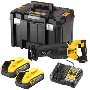 DeWalt DCS386H2T-QW Accu Reciprozaag | 18V XR Brushless FV Adv | 2x 5.0Ah POWERSTACK accu | TSTAK koffer DCS386H2T-QW