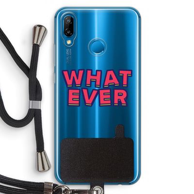 Whatever: Huawei P20 Lite Transparant Hoesje met koord