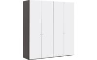 Goossens Kledingkast Easy Storage Ddk, Kledingkast 203 cm breed, 220 cm hoog, 4x glas draaideur