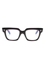 Cutler & Gross logo-lettering rectangle-frame glasses - Noir