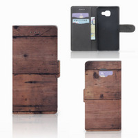 Samsung Galaxy A5 2016 Book Style Case Old Wood - thumbnail