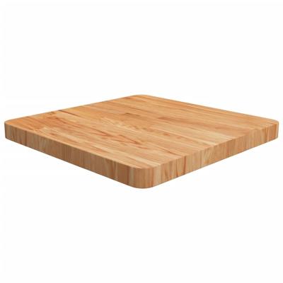 Tafelblad vierkant 50x50x4cm massief eikenhout lichtbruin