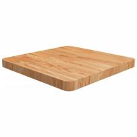 Tafelblad vierkant 50x50x4cm massief eikenhout lichtbruin