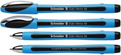 Schneider balpen Slider Memo, extra breed, zwart