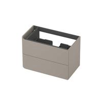 INK - Links Afgeronde Onderkast Gelakt 2 Laden Softclose Tbv Grepen - 800x450x520 Mm - Mat Creme Cotton